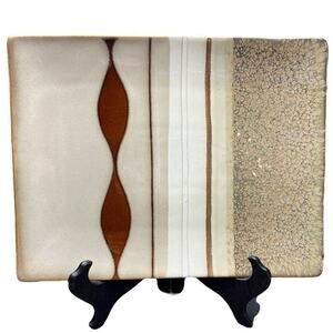 Sango Prelude Brown 4509 Rectangle 12 in Dinner Plate Cottage Whimsy Unique